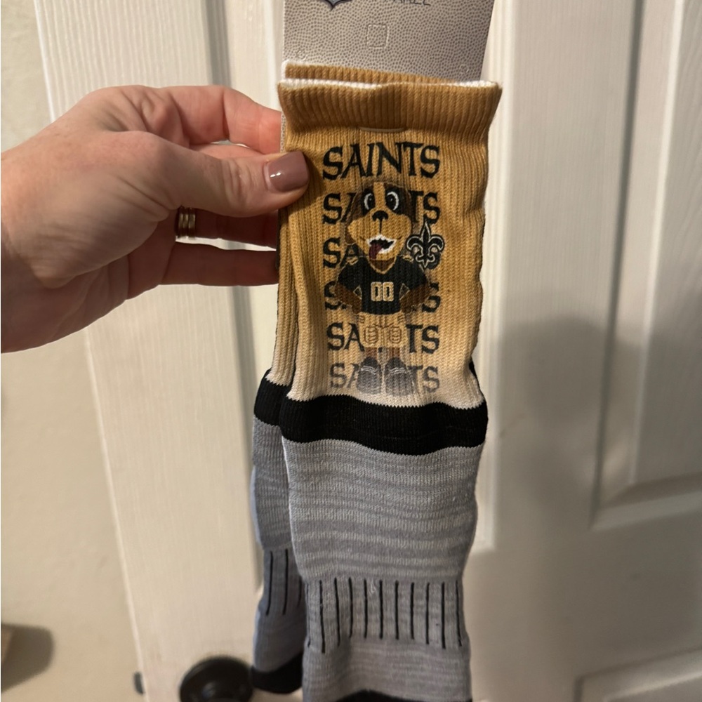 NFL Saints Kids Casual Socks - Black, Gray, Tan